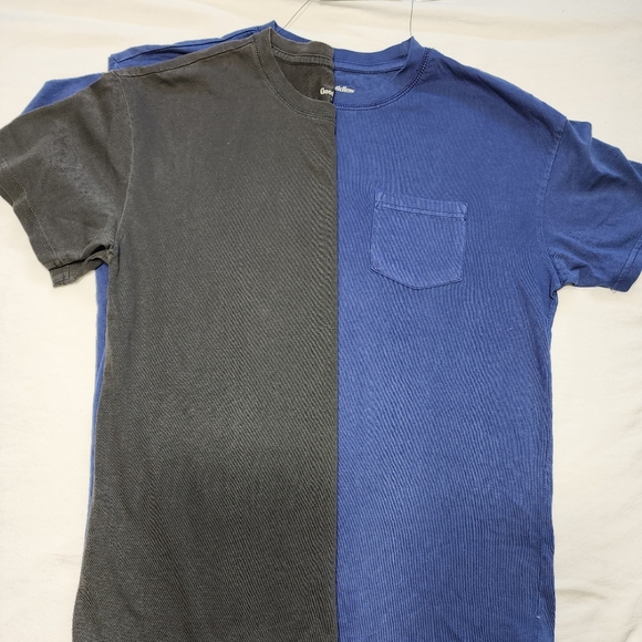 Pack Of 2 Blue and Black T-Shirt Goodfellow & Co 100% Cotton. - Picture 1 of 10